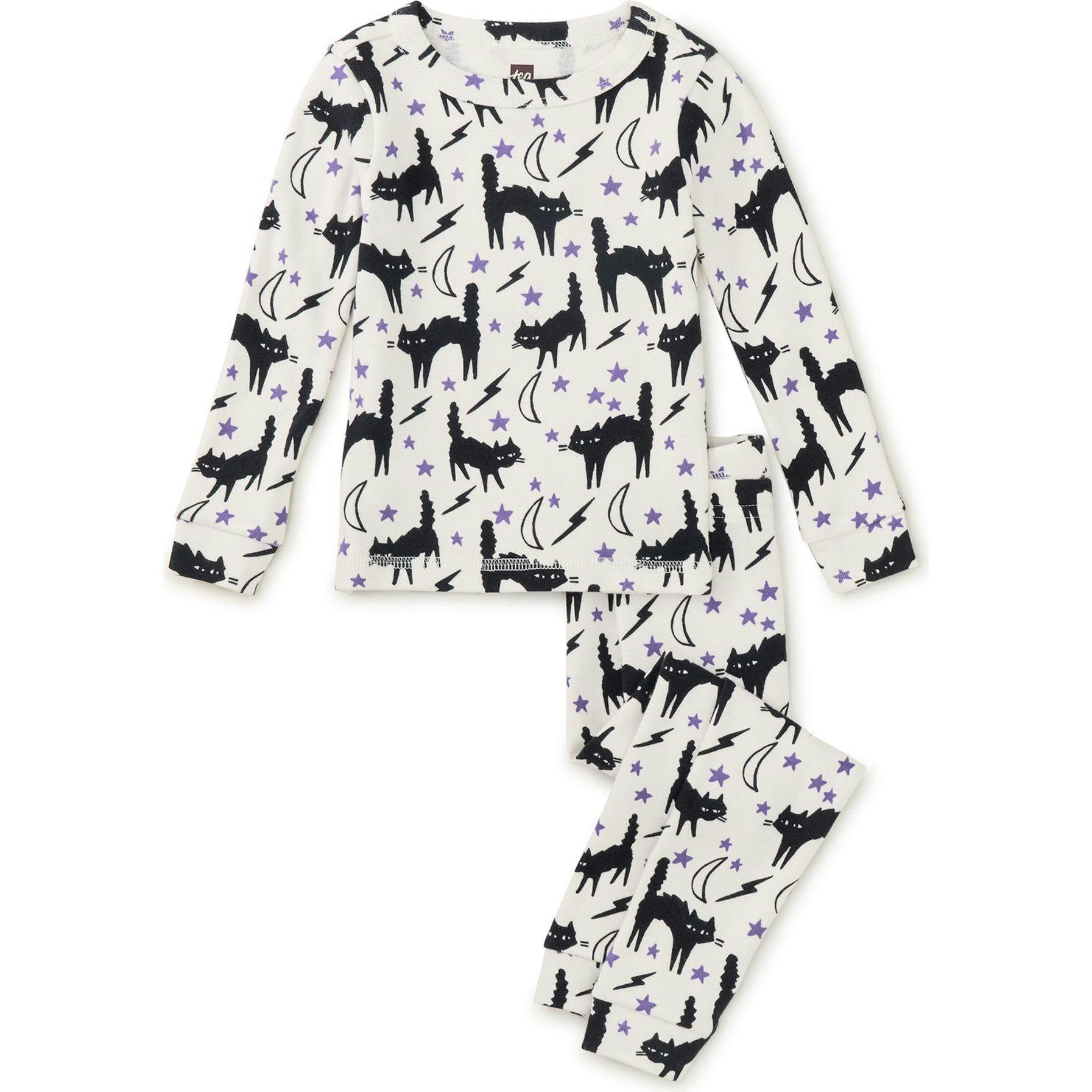 Goodnight Halloween Print Pajama Set, Red