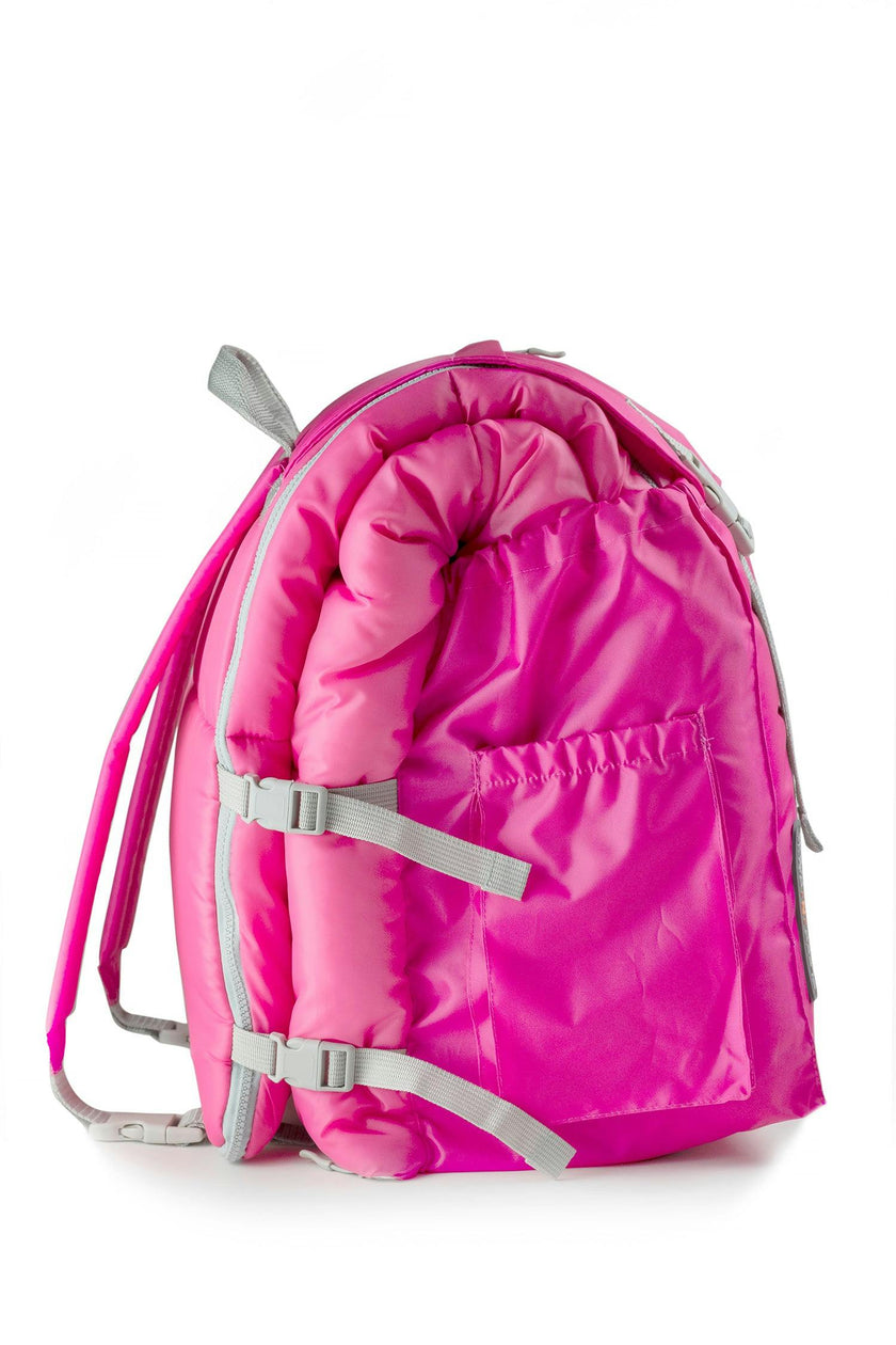 Sleep-n-pack: Packable Sleeping Bag, Big Kid 7-12+ yrs - Hibiscus Pink/Coconut Sherpa