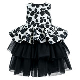 Black Nazareen Floral Tiered Dress