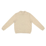 Argyle Fine Knit Collared Rounded V-Neck Sweater