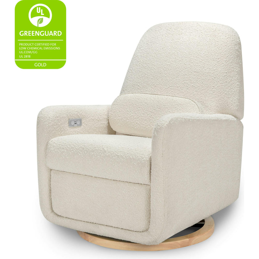 Arc Electronic Recliner and Swivel Glider in Boucle with USB port