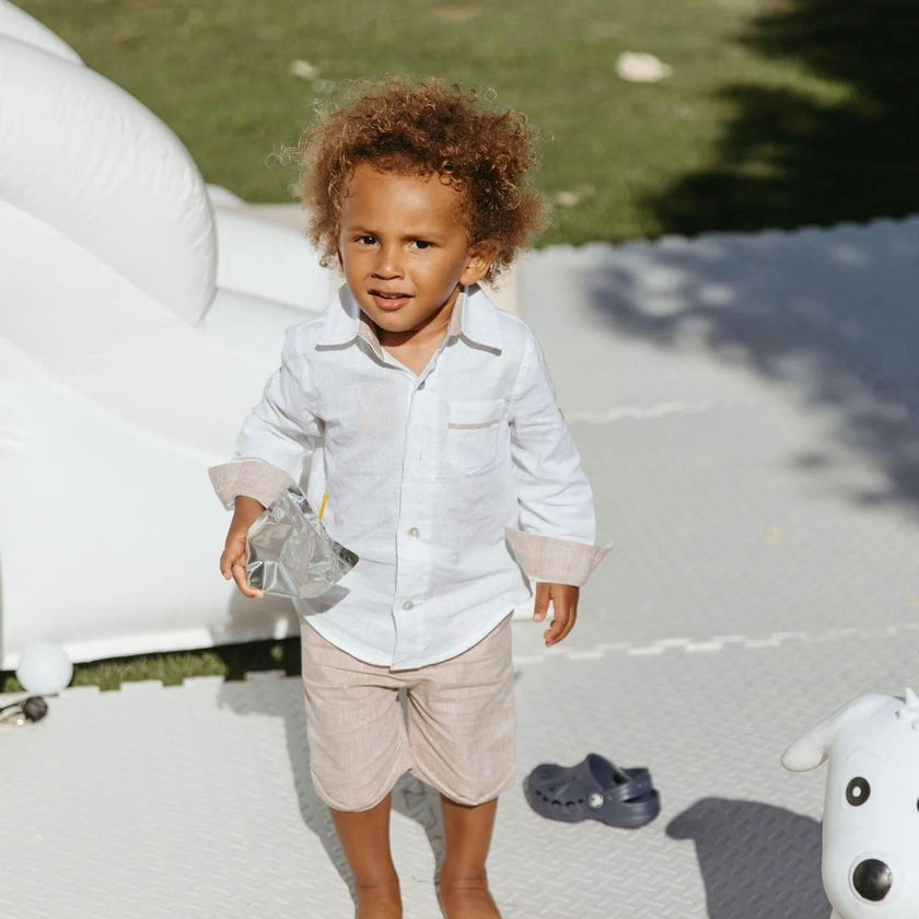 Ashton Linen Top and Shorts Set