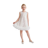 White Fiora Ruffle Sequin Dress