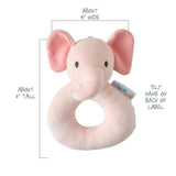 SNUGGLE + SHAKE - Baby Lovey Security Blanket Toy and Rattle Set