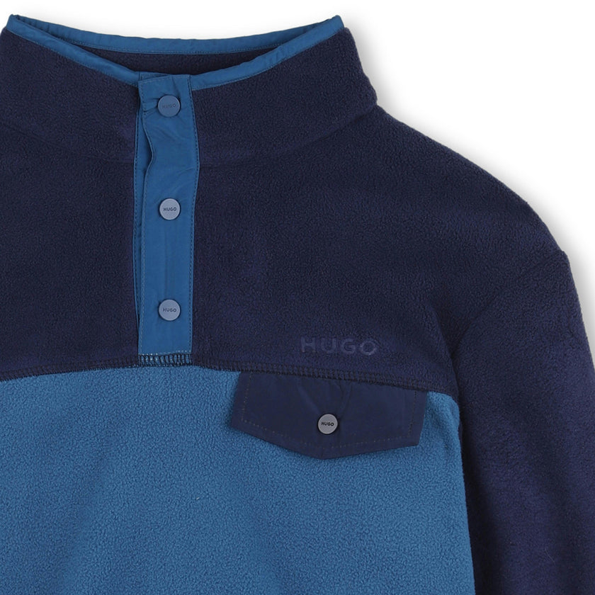 Navy Two-Tone Fleece Sweatshirt