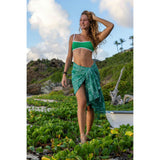 Cotton Saline Pareo Green Bandana, Green Bandana