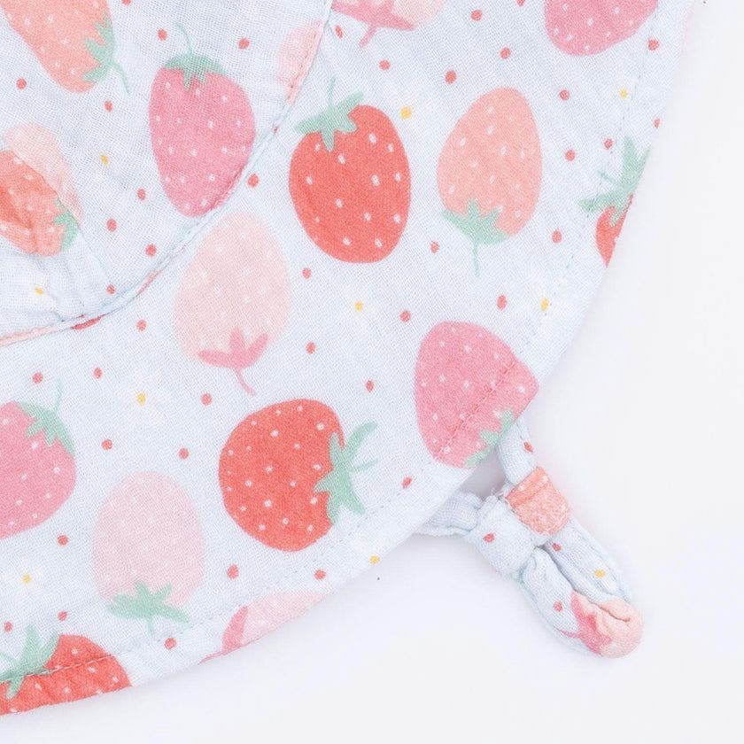 Strawberry Bliss - Wide Brim Sun Hat