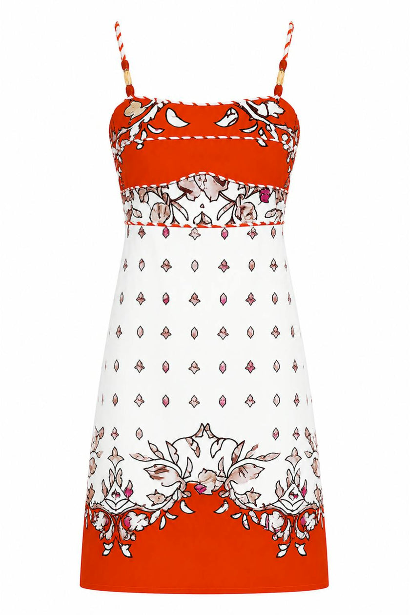 Lauryn Summer Stitch Floral Mini Dress