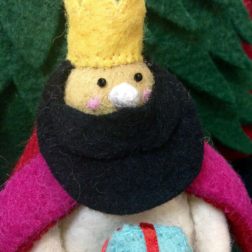 Handmade Nativity Scene Hand Felted Wool Arcadia Home