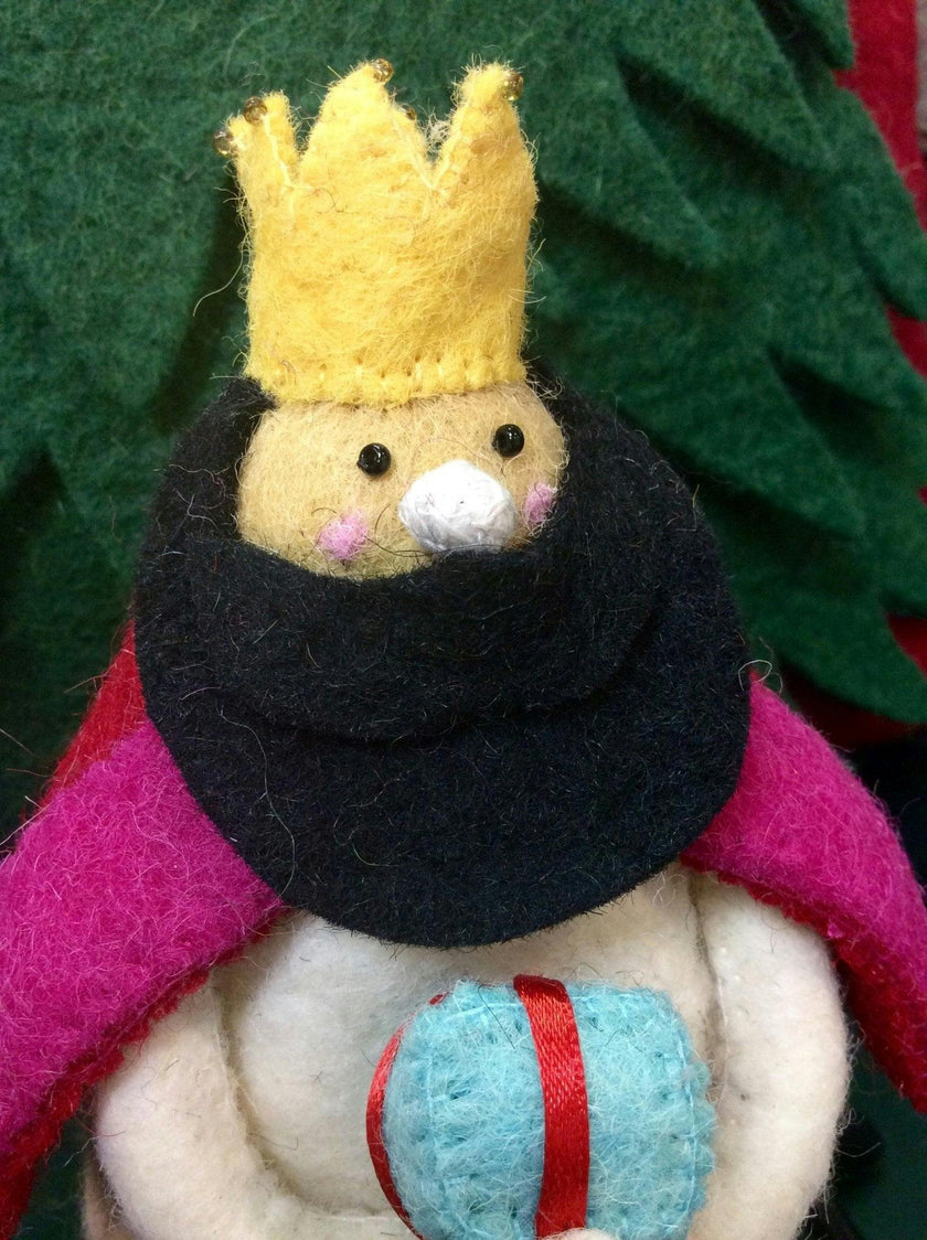 Handmade Christmas Nativity Scene in Hand Felted Wool