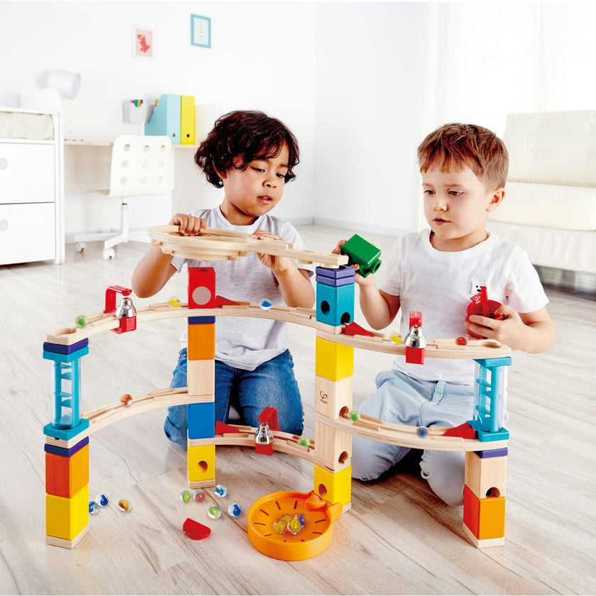 Quadrilla Castle Wooden Marble Run Construction