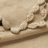 Organic Cotton Scalloped Baby Blanket