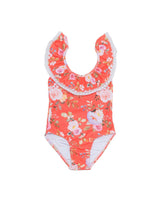 Ruffle Neck One Piece Swimsuit