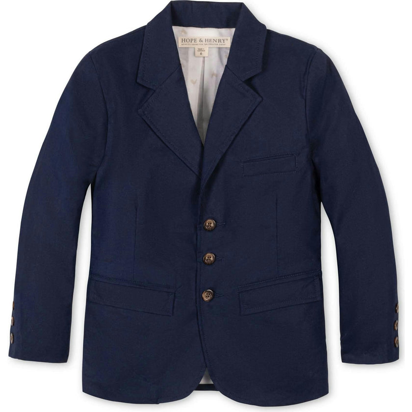 Linen Suit Jacket, Blue