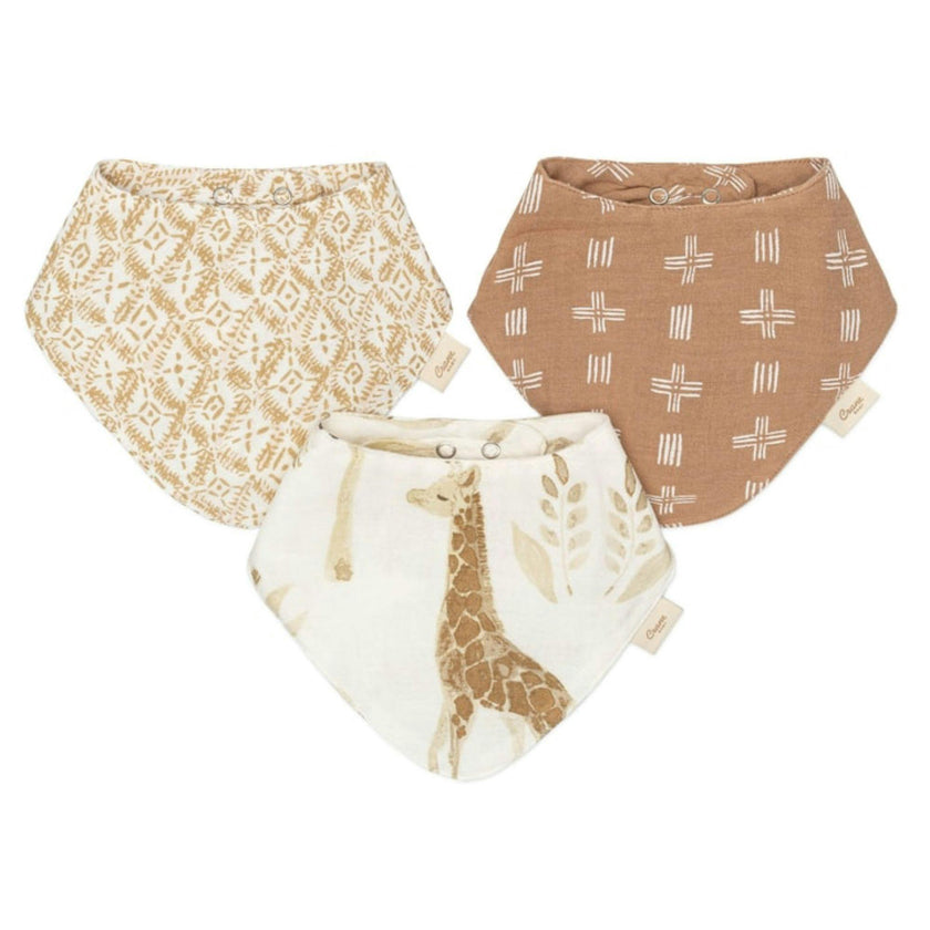 Kendi Safari Cotton Bandana Baby Bib (3 Pack)