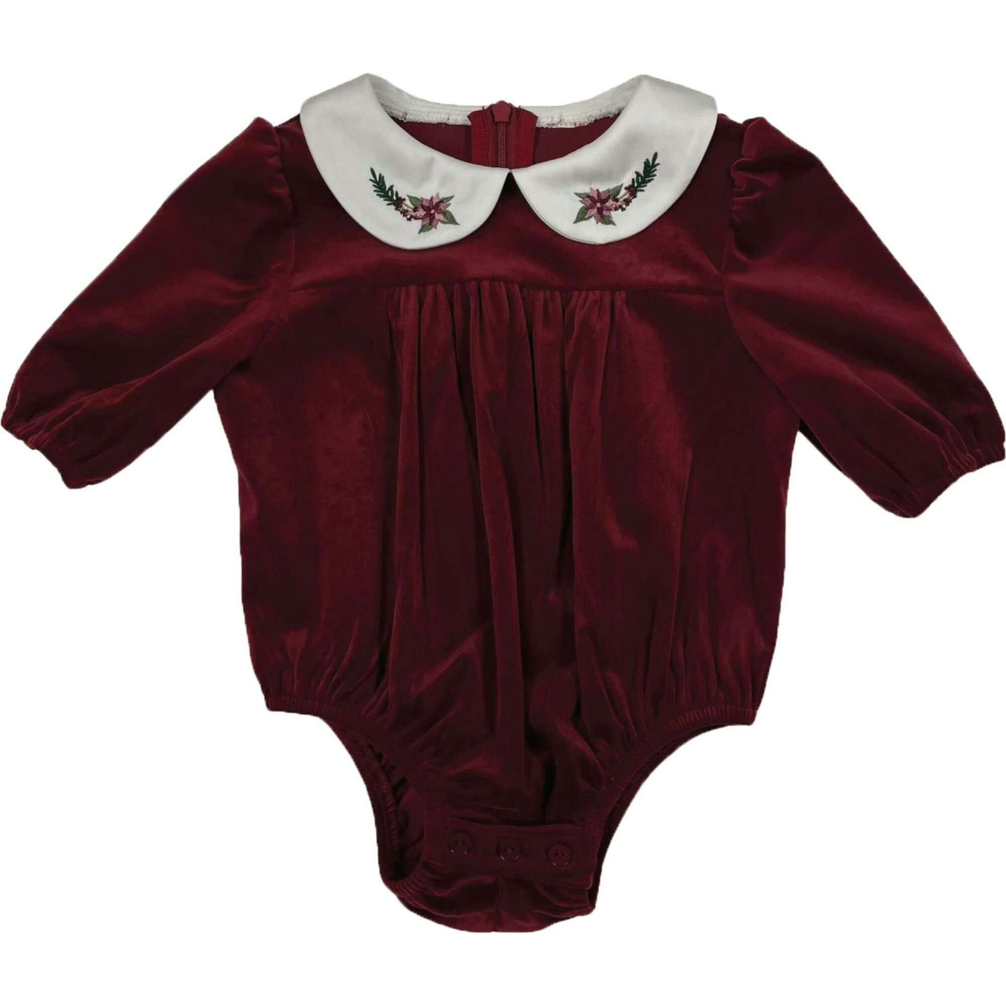 Velvet Butter Peter Pan Collar Long Sleeve Romper