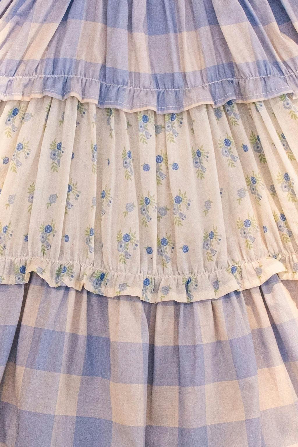 Amber Dress in Blue Gingham