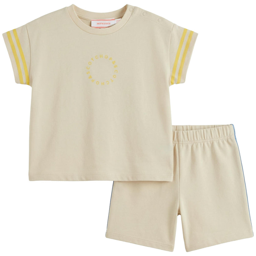Two Piece Set With Contrast Stripes