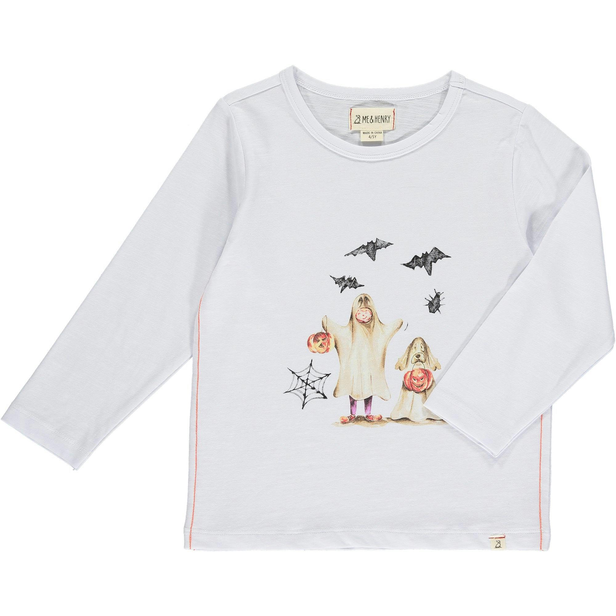 CHEROKEE Raglan Printed Tee White Henry Ghost