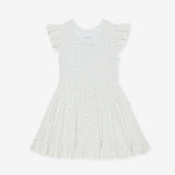 Andina Cream Pointelle Ruffled Twirl Dress