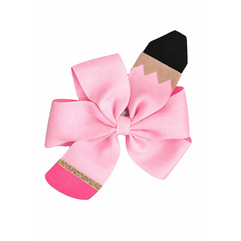Pencil Back-to-School Hair Bow