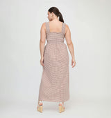 The Ashlyn Nap Dress - Cognac Gingham