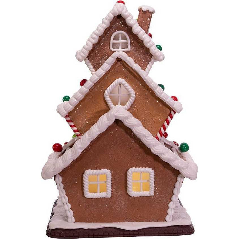 13-Inch Gingerbread Cookie 3-Layered LED House