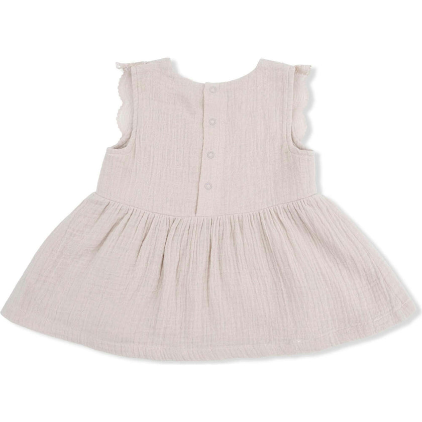 Solid Muslin French Oak - Babydoll Top with Mod Bloomer