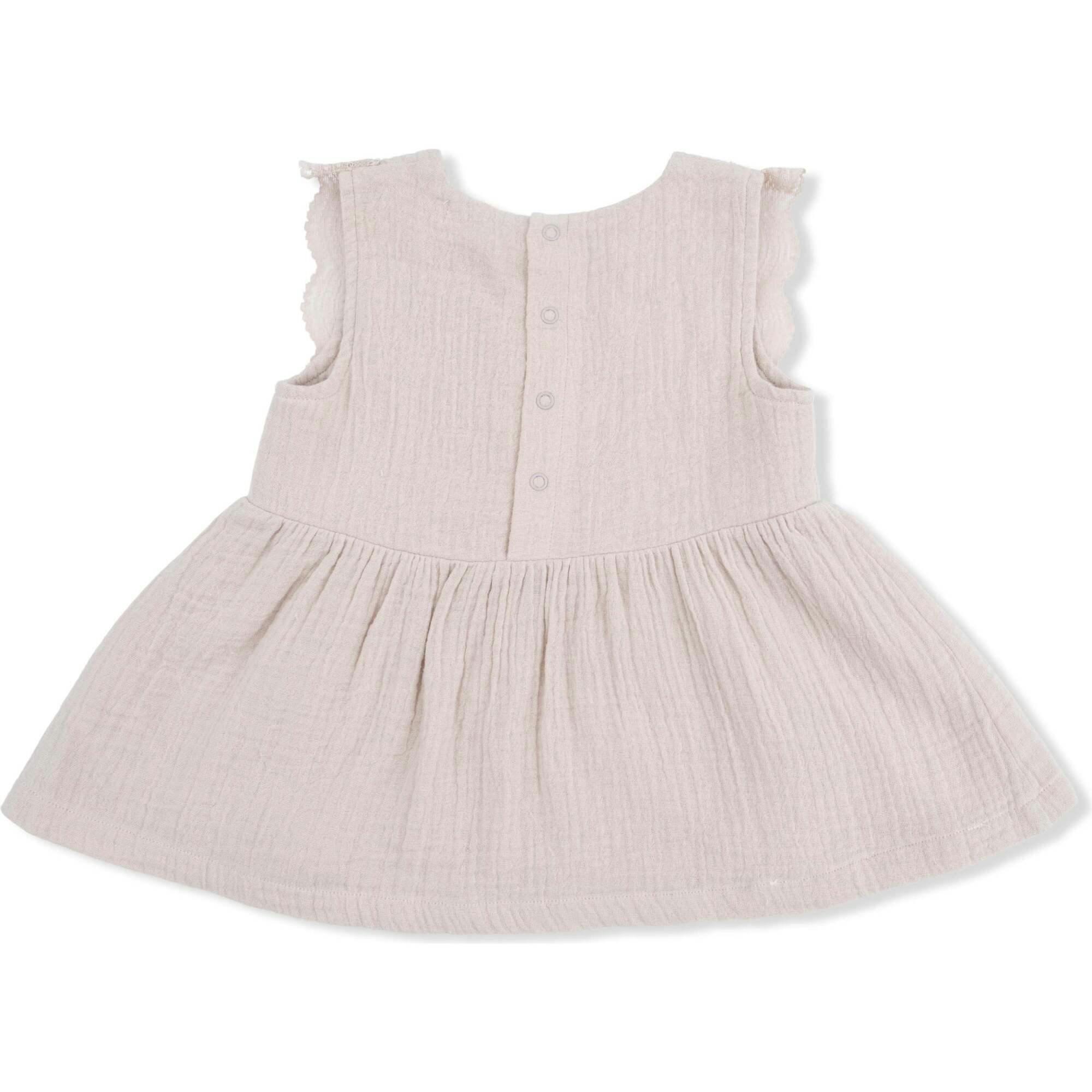 Solid Muslin French Oak - Babydoll Top with Mod Bloomer