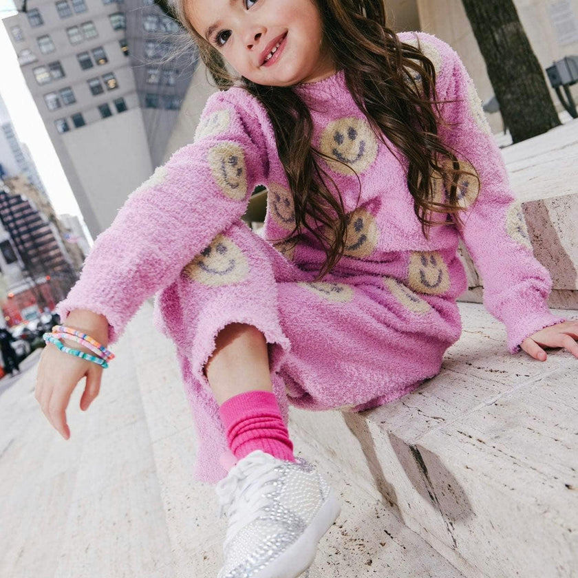 Pinky Fuzzy Smiley Emoji  Set