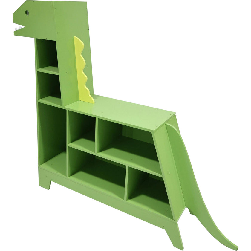 Dinosaur Shaped Bookcase / Toy Organizer With Assorted Cubbies