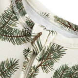 Pine Brushed Zipper Pajama