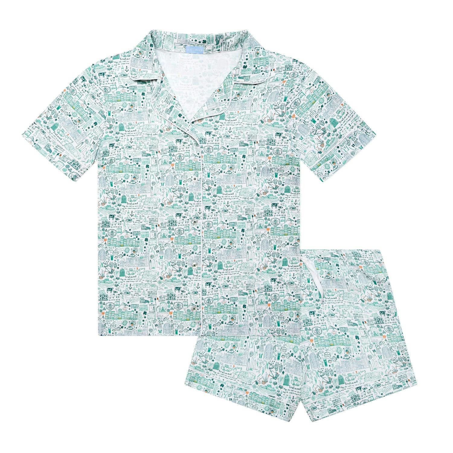Ireland Women’s Button Front Short Pajama Set