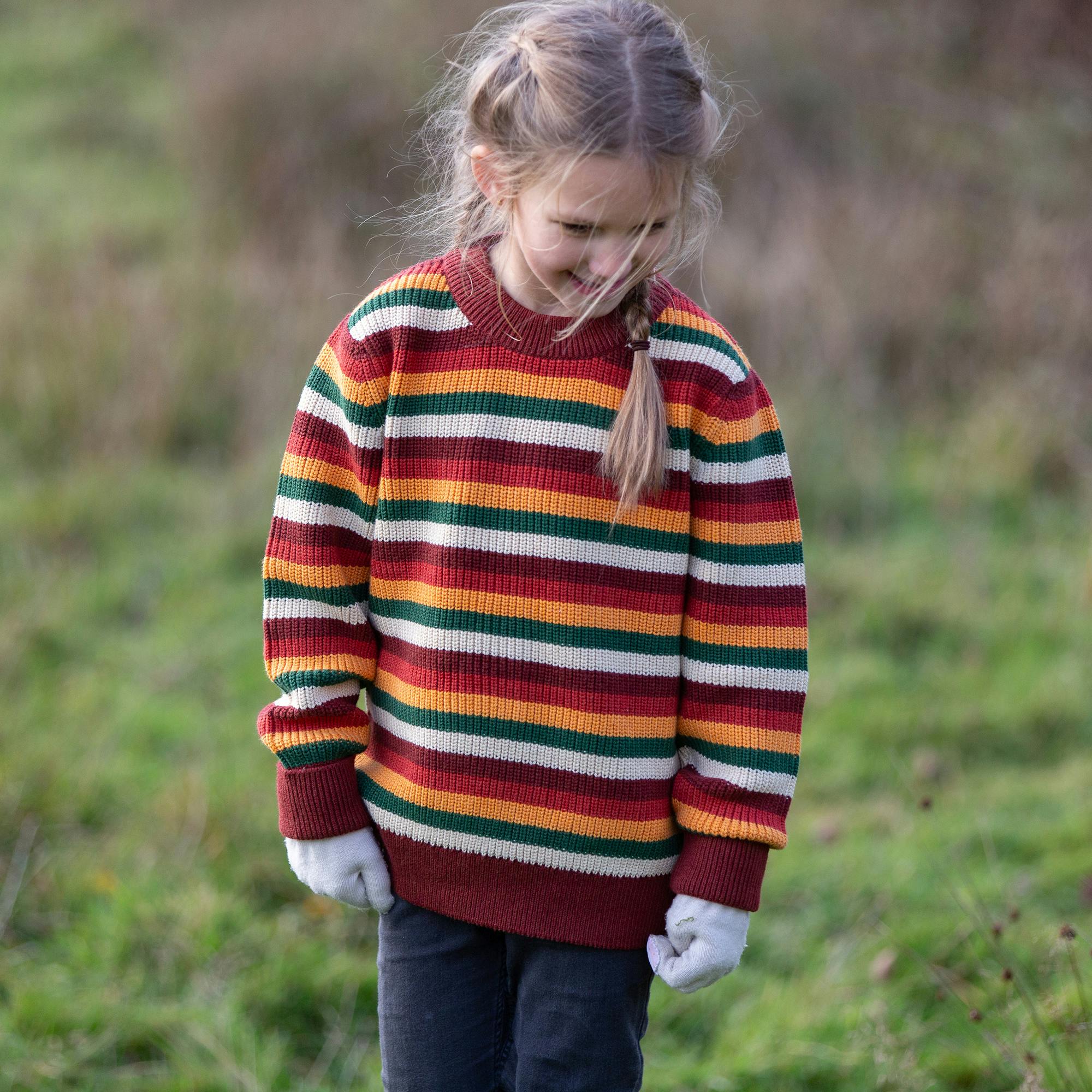 Hazel Rainbow Snuggly Knitted Jumper, Multi