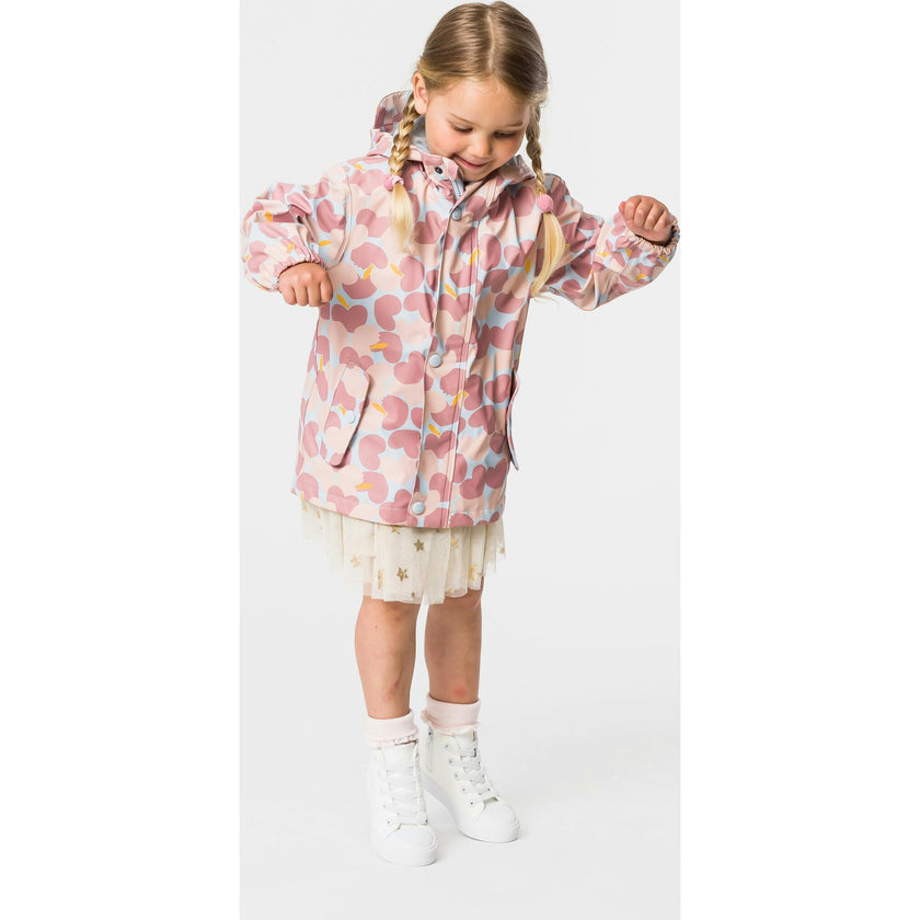Recycled Waterproof Raincoat, Pink