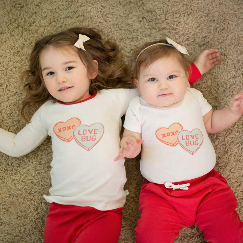 pajamas | candy hearts