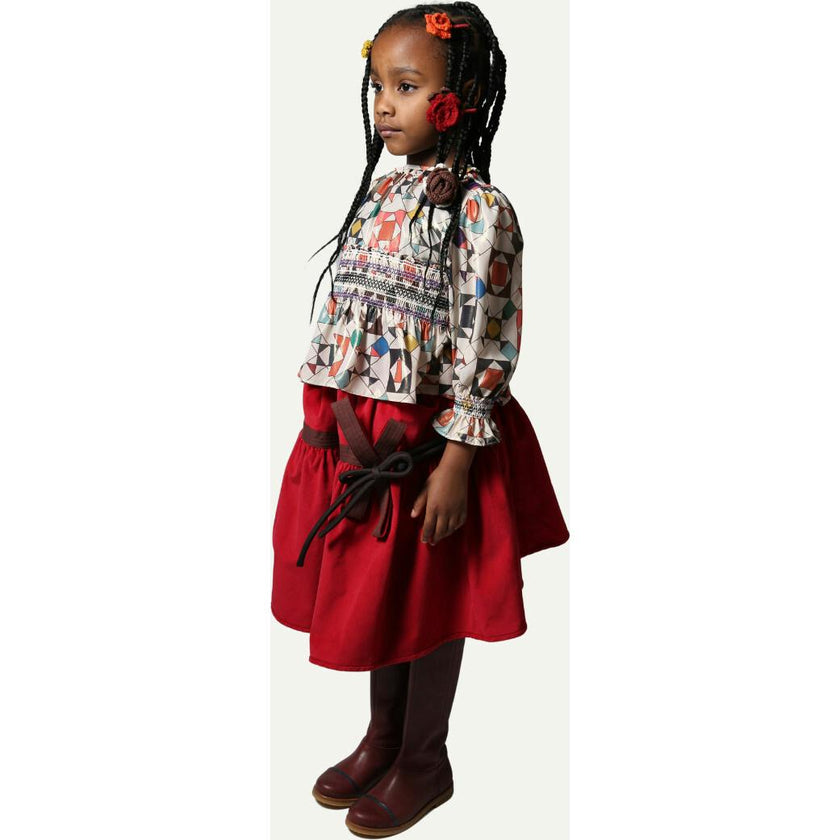 LUNA SMOCKED BLOUSE