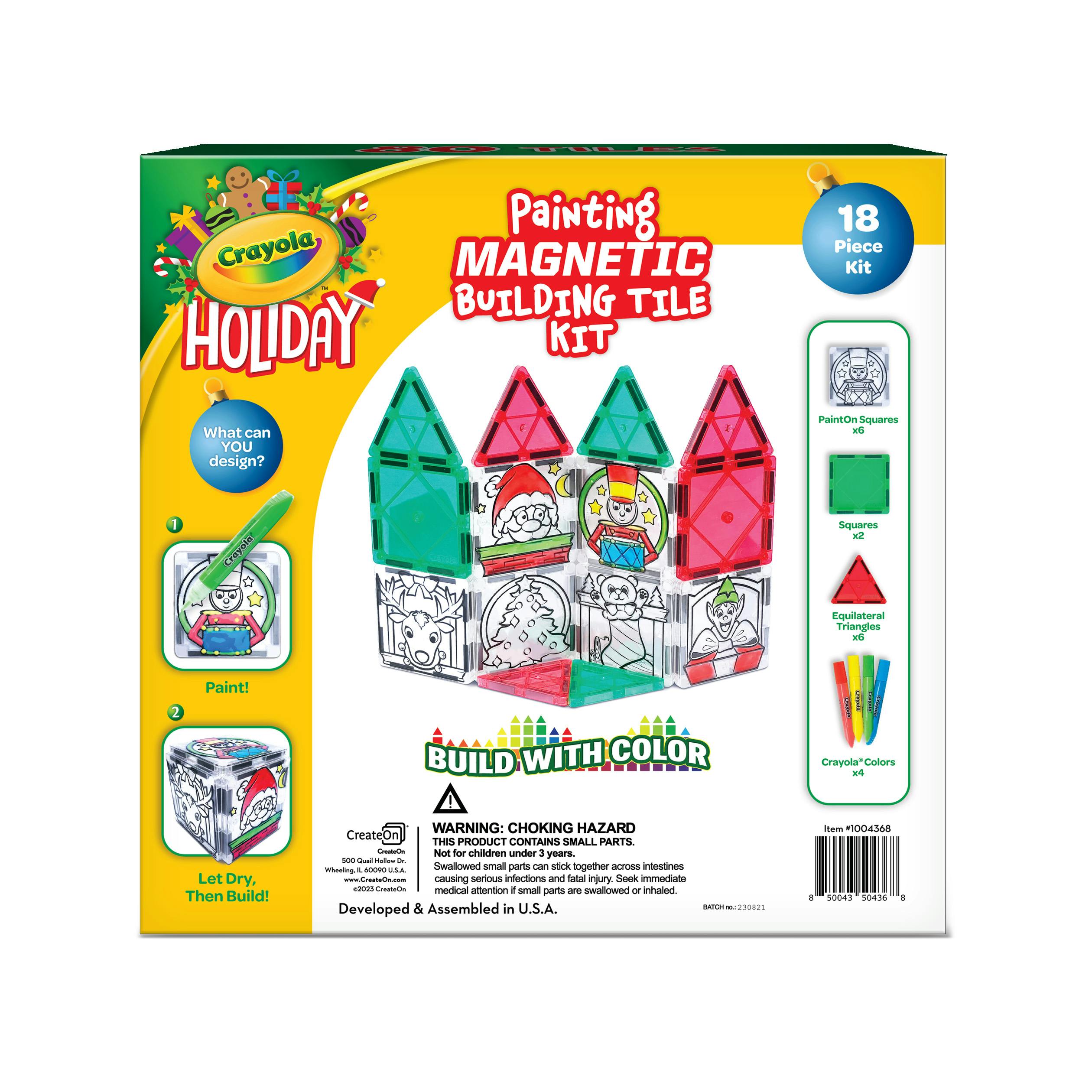 Crayola PaintOn Holiday Magnetic Tile 18 Piece Set