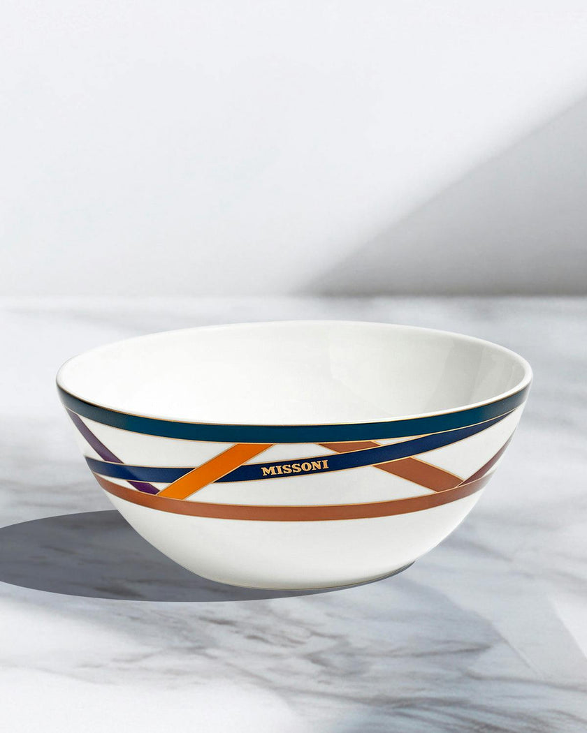 Soup or Cereal Bowls NASTRI Set of 2  Multicolor diam. 5.75", H 2.3"