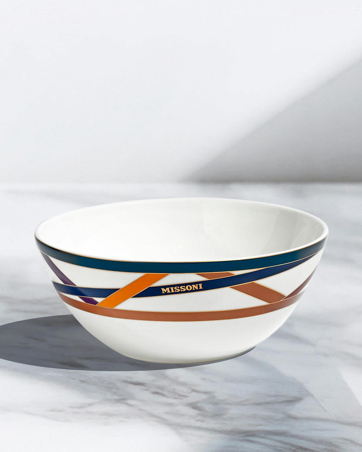 Soup or Cereal Bowls NASTRI Set of 2  Multicolor diam. 5.75