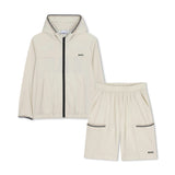 Beige Lightweight Hooded Set