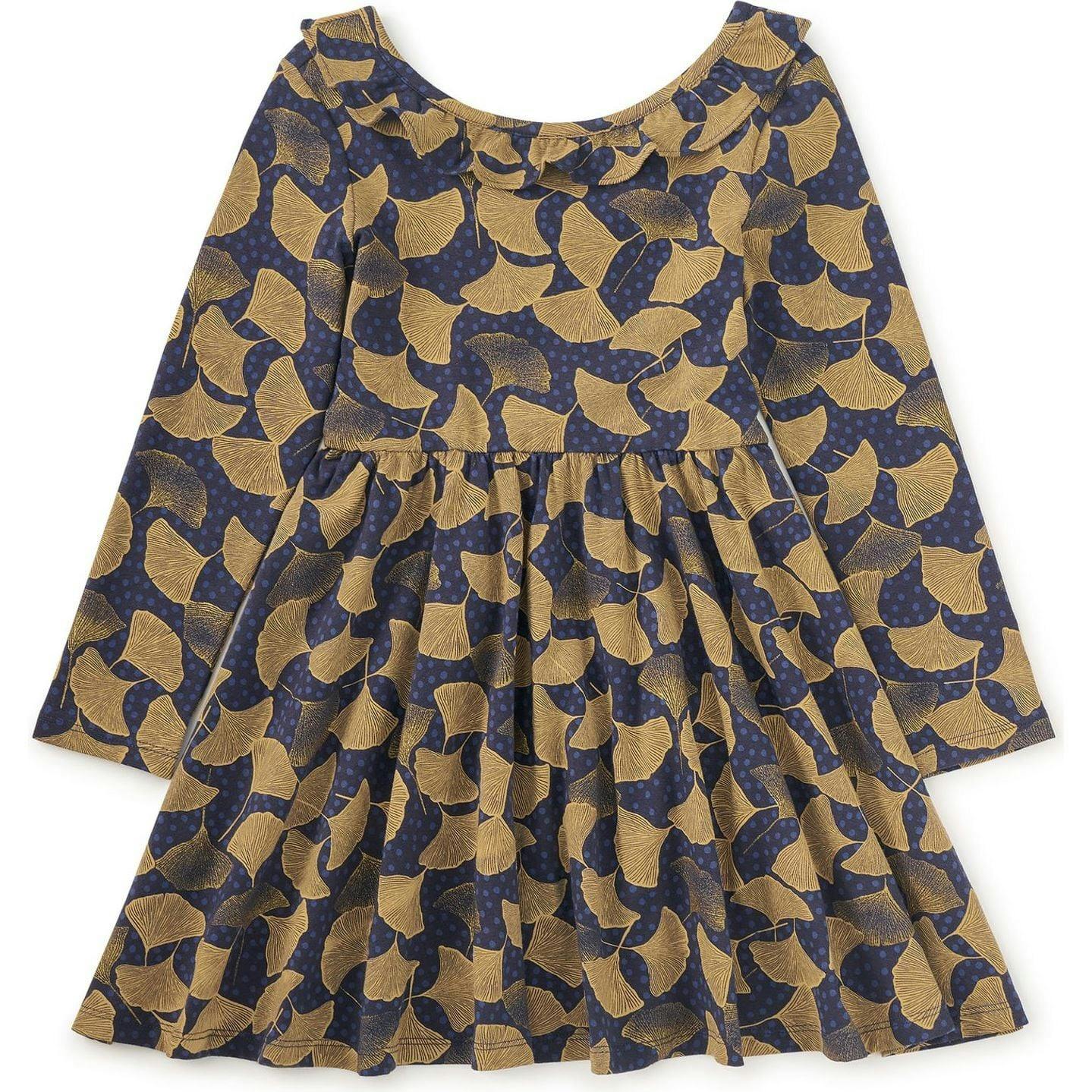 Ruffle Collar Ballet Dress, Blue