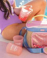 Packed Party Cheers My Dears Color Changing Party Cups 10ct - 15 oz BPA-Free Shatterproof Reusable Cups That Change from Pink to Red with Cold Liquid