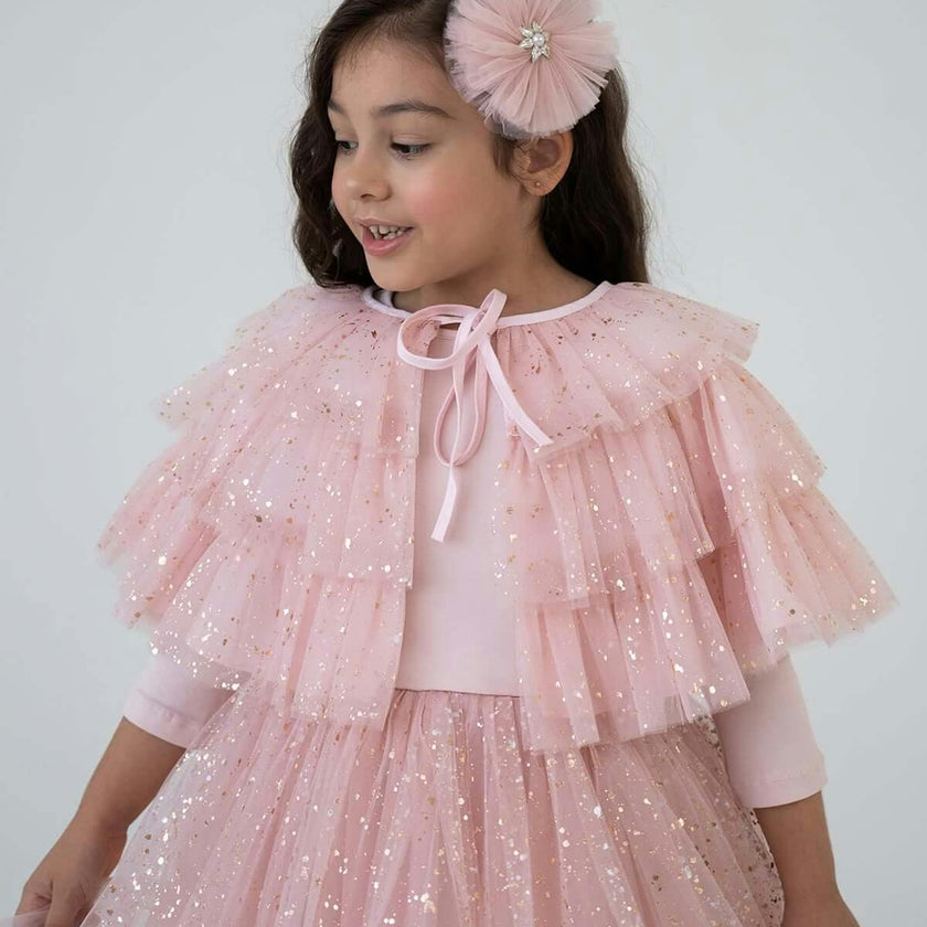 Full Shiny Pink Dress Set