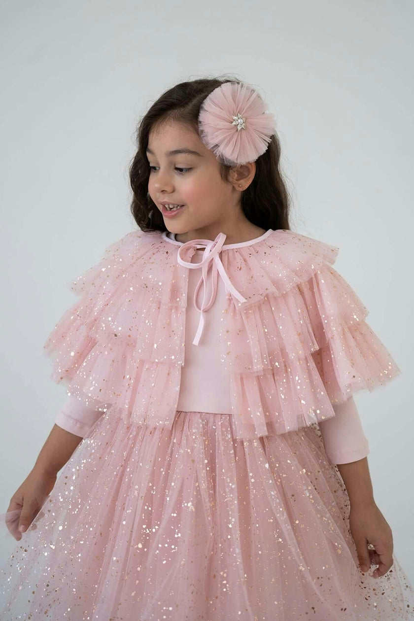 Full Shiny Pink Dress Set