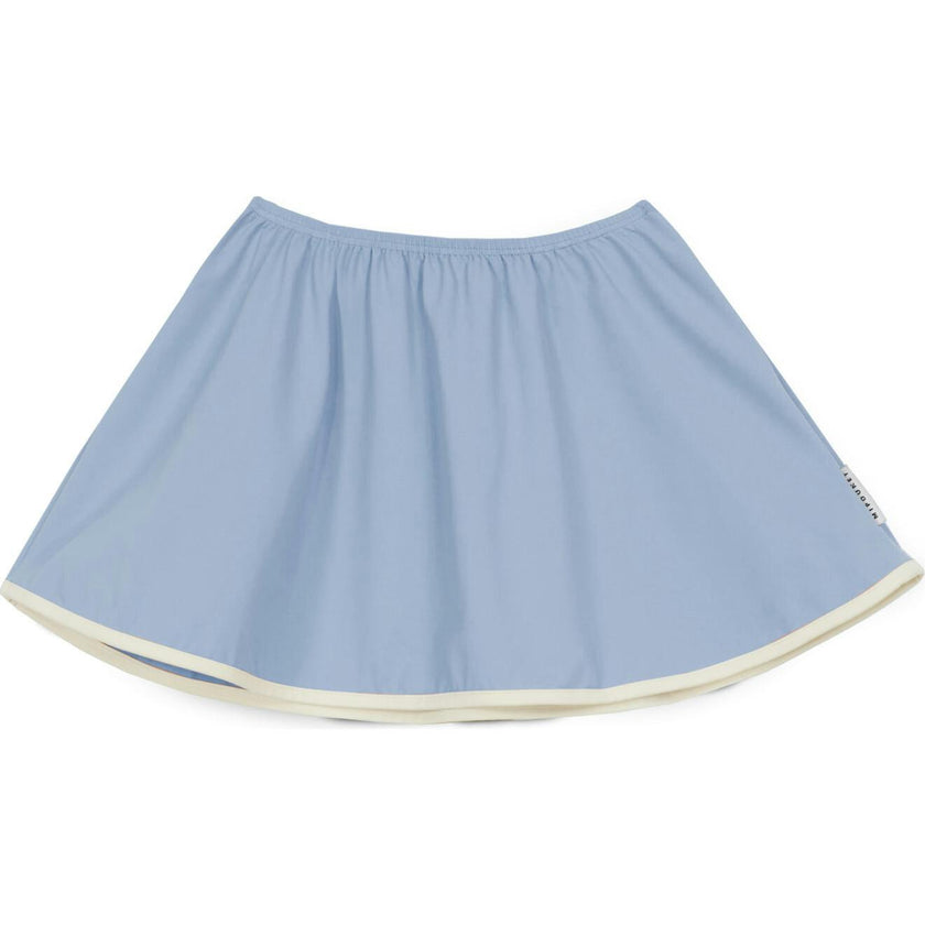 Mipounet SS26 Pauline, Swim Skirt Ecru Blue Sky