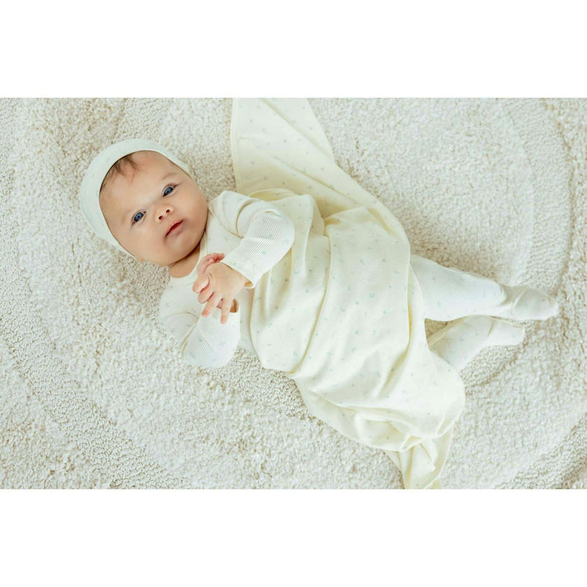 Bamboo Ribbed Floral Footie