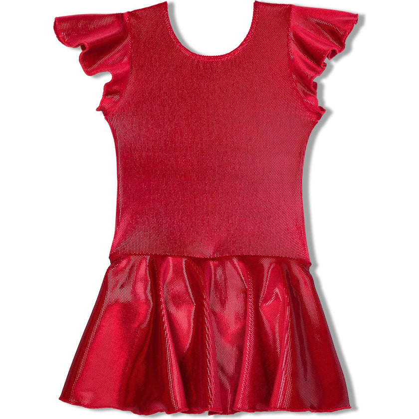 Red Dizzy Velvet Twirl Dress, Red