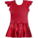 Red Dizzy Velvet Twirl Dress, Red