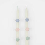 Pastel Flower Taper Candles